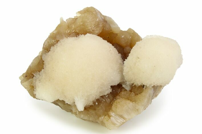 Scolecite Crystals on Honey-Colored Stilbite - India #343045